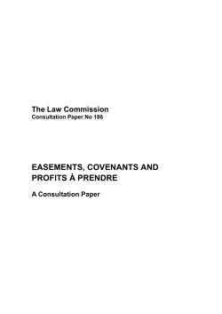 easements, covenants and profits &agrave; prendre