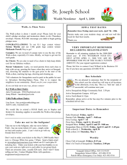 St. Joseph School Newsletter Page 2