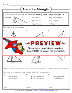 Area of a Triangle - Super Teacher Worksheets