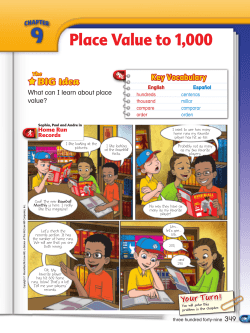 Place Value to 1000 - Macmillan/McGraw-Hill