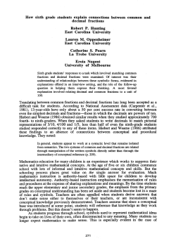 How sixth grade students explain connections between