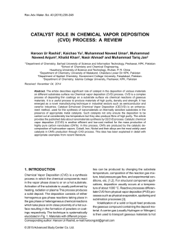 CATALYST ROLE IN CHEMICAL VAPOR DEPOSITION (CVD