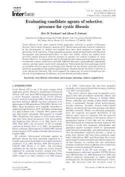 Evaluating candidate agents of selective pressure for cystic fibrosis