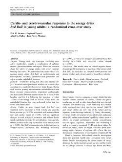 Cardio- and cerebrovascular responses to the energy drink Red Bull