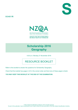 Scholarship Geography (93401) 2016