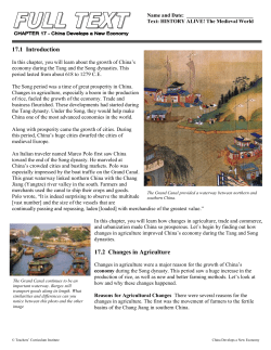 17.1 Introduction 17.2 Changes in Agriculture