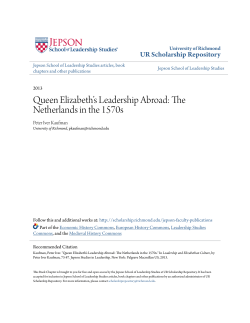 Queen Elizabeth`s Leadership Abroad: The Netherlands in the 1570s