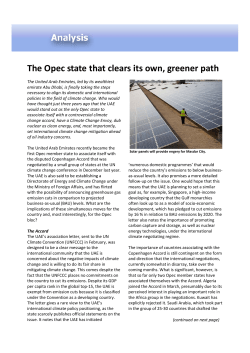 The Opec state that clears its own, greener path