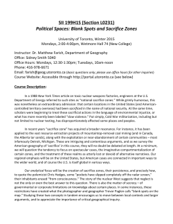 Course Syllabus SII199 - u of t geography