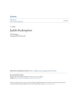 Judah`s Redemption - Pepperdine Digital Commons