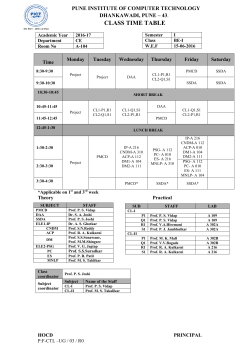class time table