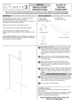 600mm Glass to Ceiling Support Arm
