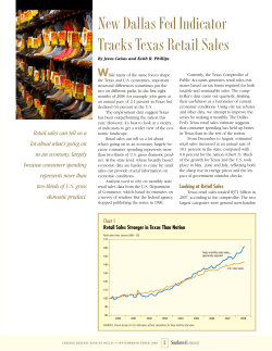 New Dallas Fed Indicator Tracks Texas Retail Sales