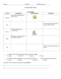 Act III Study Guide