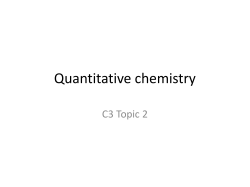 C3 Topic 2 Quantitative chemistry PP
