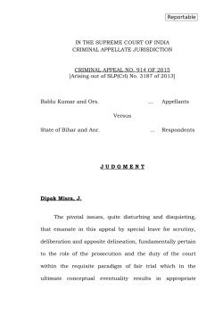 Bablu Kumar and ors. vs. State of Bihar and Anr. Crl.A.914 of 2015