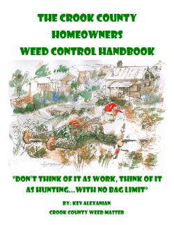 The Crook County Homeowners Weed Control Handbook