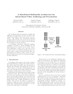 A Distributed Multimedia Architecture for Intent