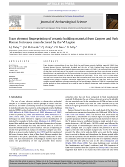 Trace element fingerprinting of ceramic building material from