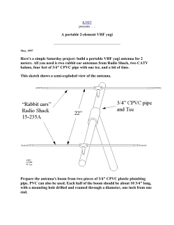 A portable 2-element VHF yagi Here`s a simple Saturday project