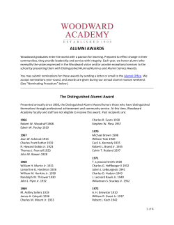 alumni awards - Woodward Academy