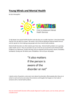 BBC School Report - Young Minds and Mental Health