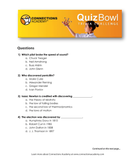 Quiz Bowl Challenge - Connections Academy Blog