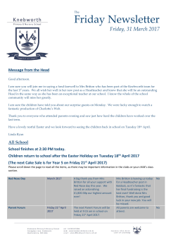 The Newsletter &ndash; Friday 31 March 2017