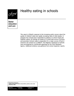 Healthy eating in schools
