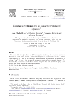 Nonnegative functions as squares or sums of - Jean