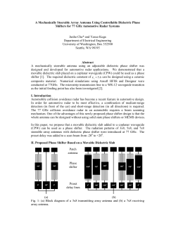 A Mechanically Steerable Array Antenna Using Controllable