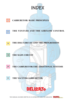 carburetor: basic principles the idle circuit and the progression the