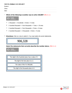 KMES 3rd Grade RAM Q1 - Kempsville Meadows Elementary