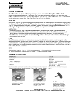 BISON WOOD TILES PRODUCT DATA SHEET GENERAL