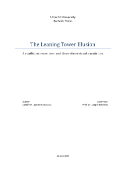 The Leaning Tower Illusion - Utrecht University Repository