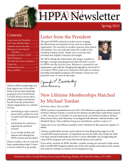 HPPA Newsletter