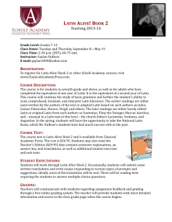 SA LA2 2015-16 Syllabus