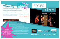 MAKING POETRY COME ALIVE