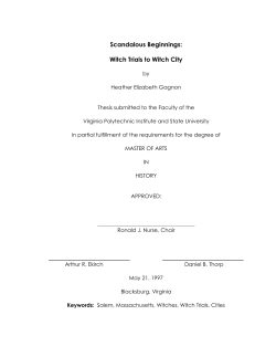 Scandalous Beginnings: Witch Trials to Witch City