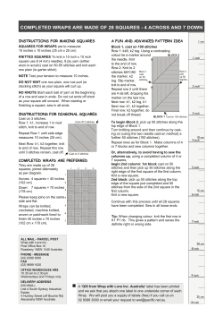 completed wraps are made of 28 squares
