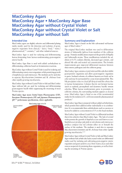 MacConkey Agars MacConkey Agar