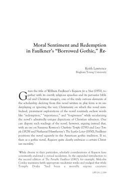 Moral Sentiment and Redemption in Faulkner`s `Borrowed Gothic