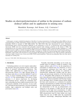 Studies on electropolymerization of aniline in the presence of