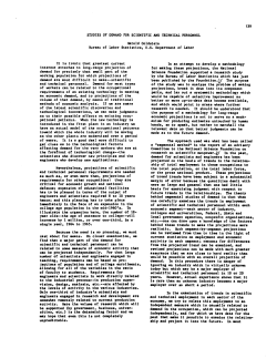 Studies Of Demand For Scientific And Technical Personnel