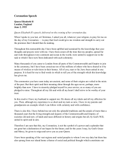 Coronation Speech - womenspeecharchive.org