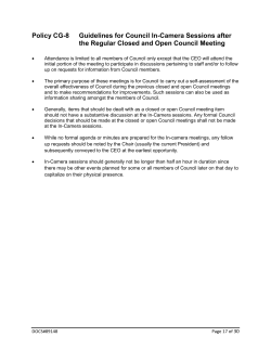 Policy CG-8 Guidelines for Council In