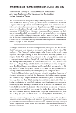 Immigration and Youthful Illegalities in a Global Edge City