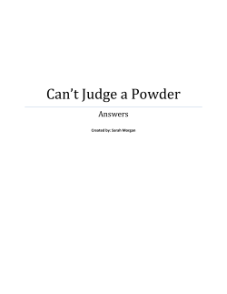 Can`t Judge a Powder