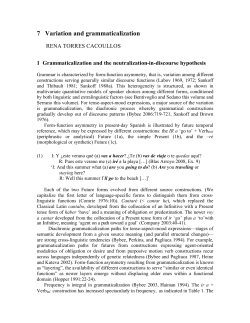 Torres-Cacoullos.Variation and grammaticalization