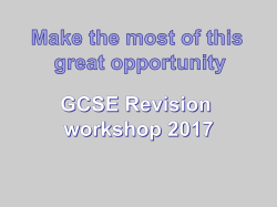 Yr 11 Revision Workshop
